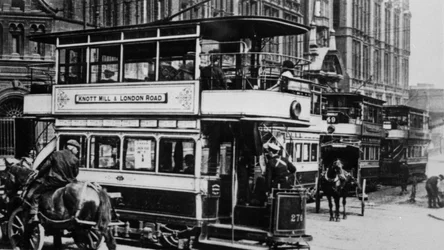 Trams in Manchester, ca. 1900